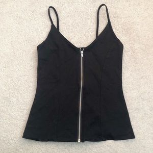 Black Eclipse Zipper Cami